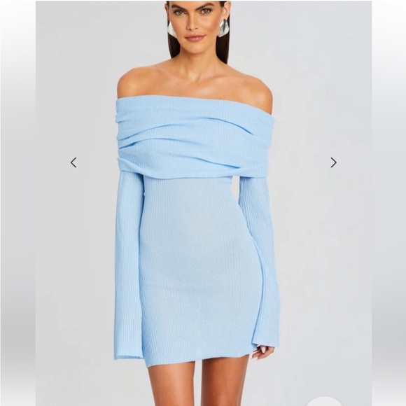 knee length dresses for ladies Galli Rib Knit Mini Dress